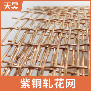 2目-10目粗絲大孔紫銅軋花網變電所電磁屏蔽紫銅編織網